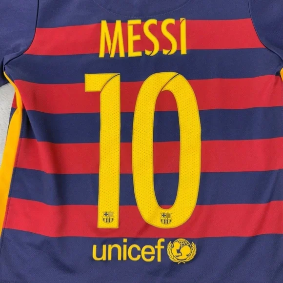 Nike Dri-Fit FC Barcelona Jersey Messi #10 Youth Small - Picture 3 of 11